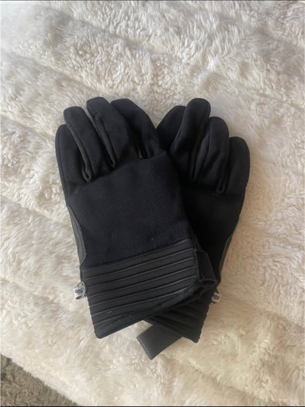 Men's Black motorcycle gloves
